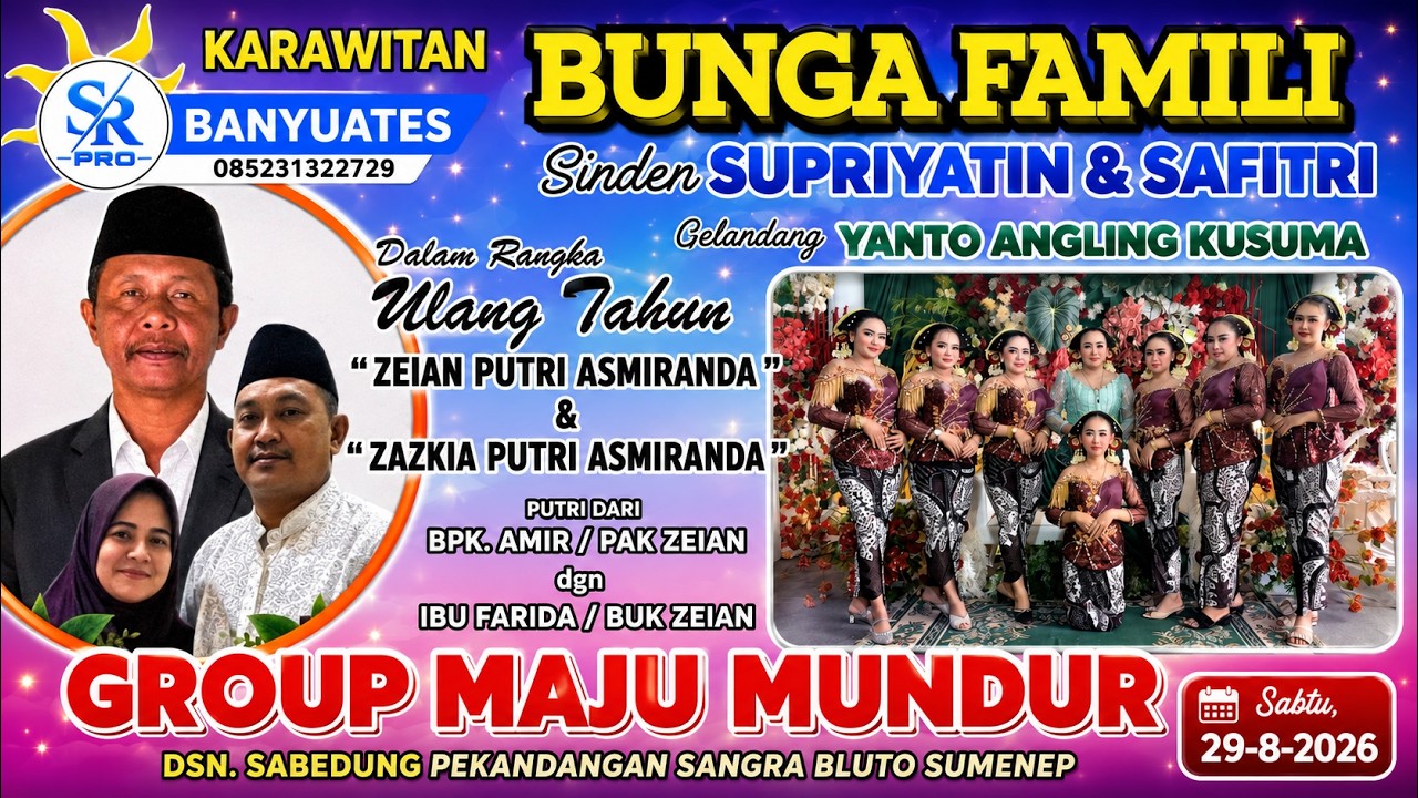 🔴 LIVE STREAMING | KARAWITAN BUNGA FAMILI | GROUP MAJU MUNDUR | SINDEN SUPRIYATIN \u0026 SAFITRI
