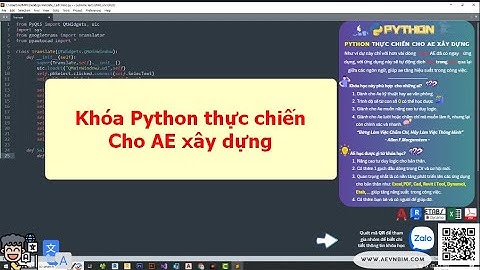Khóa học Python thực chiến cho ae nghành xây dựng và văn phòng