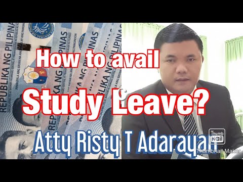 Video: Paano Makalkula Ang Study Leave