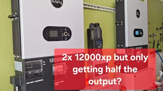 Why my 2x Eg4 24kw only output 12kw? Here's what went wrong.