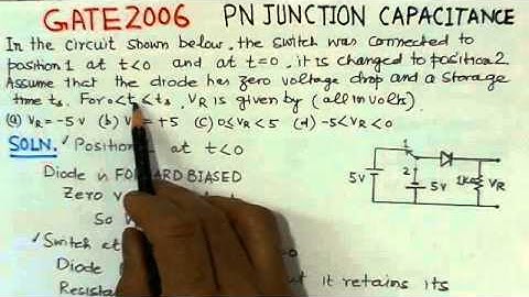 Diffusion Capacitance | Soln. to GATE ECE 2006 Problem | GATE ECE Video Lectures