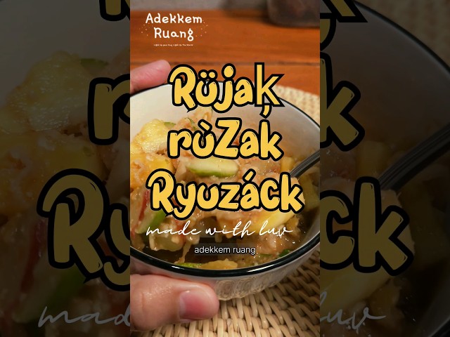 🥗Ryuzack🍍mix🌶fruit-veg🥒made with luv🥨 #adekkemruang #rujak #snack #vegetables #fruit #recipe class=