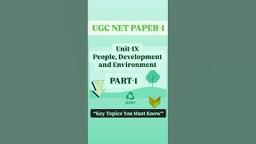 UGC NET Paper 1 Unit 9 | People, Development and Environment | Must Watch for June 2025#yt #ytshorts