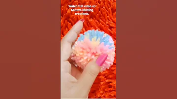 How to make a perfect pompom| Saawra knitting creations #shorts #woolenpompom #short #shortvideo
