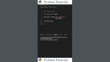 Time Python Code With This Library | Python Tutorial