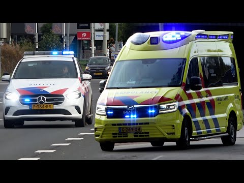 [Nieuwe ambulancepost] MAN TGE Ambulances & Politie Noodhulp B-Klasse  met spoed in Assen