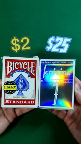 $2 deck vs $25 deck of playing cards!