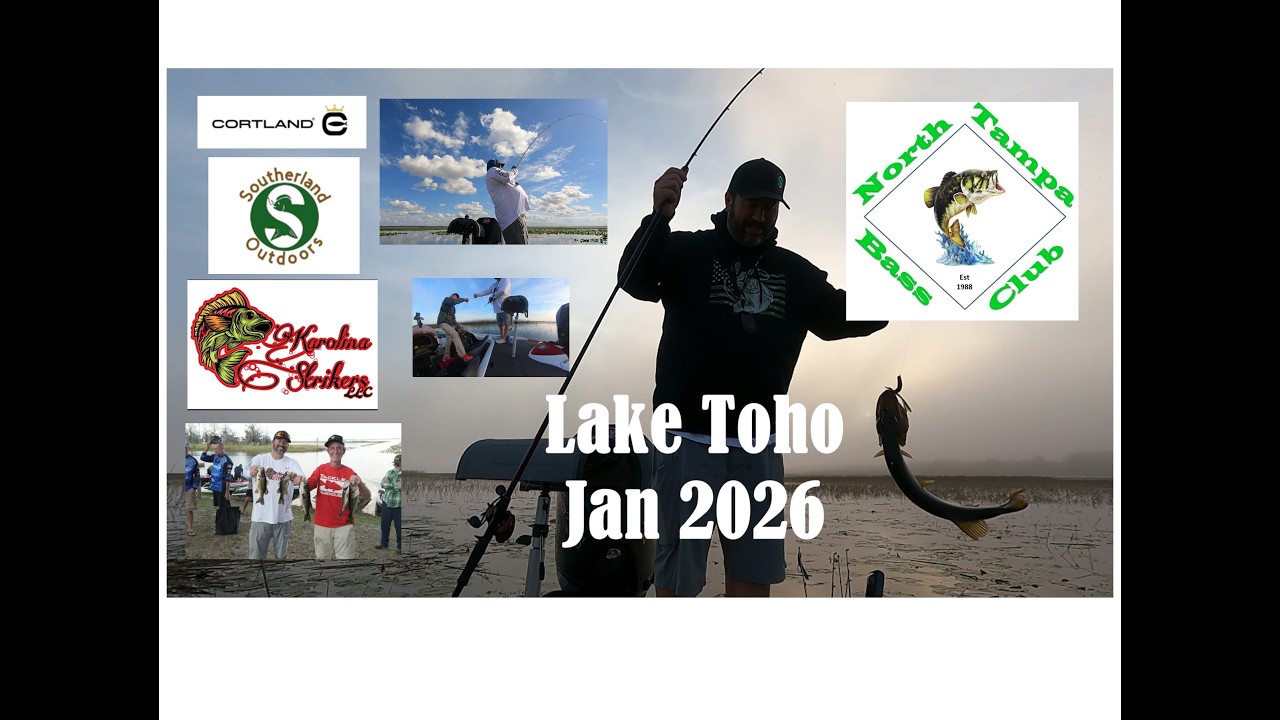 Клуб любителей рыбалки на окуня Северной Тампы, январь 2026 г. - озеро Тохо