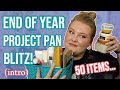 What Can I Use Up by the End of the Year?!? 50 Item Project Pan BLITZ Intro... | Lauren Mae Beauty