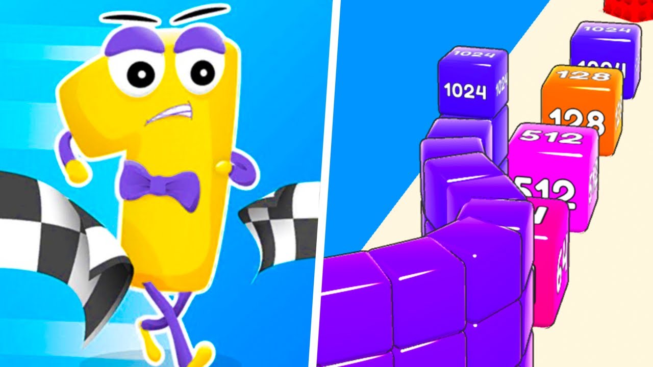 Number Race 3D vs Cube Run 2048  - 123 ⭐ 1 Android Walkthrough Gameplay