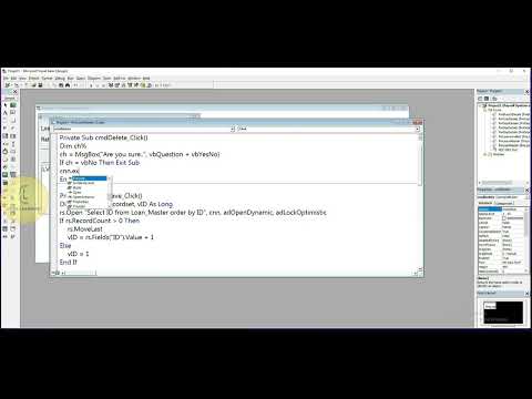 Visual basic 6.0 | Payroll Project 'frmLoanMaster delete data' | CodeLearning