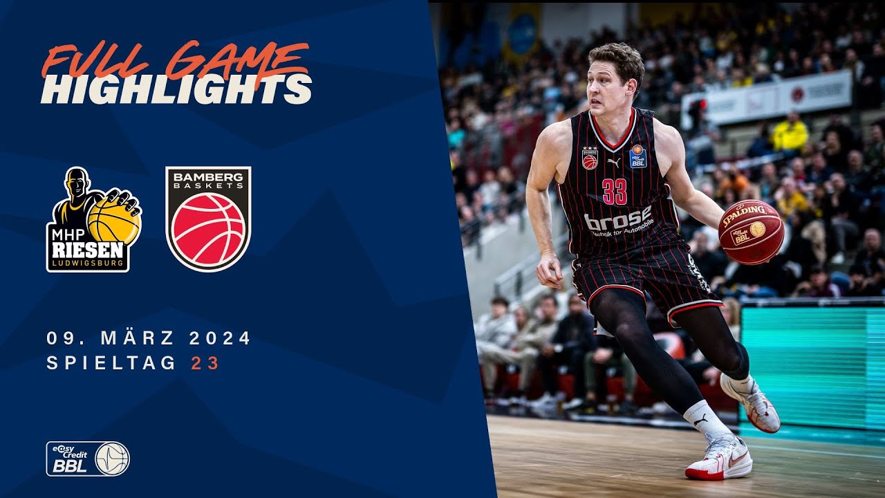 MHP RIESEN Ludwigsburg vs. Bamberg Baskets - Full Game Highlights - Spieltag 23, Saison 23/24