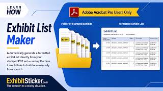 Automatically Create an Exhibit List from Your Stamped PDFs Using E-Sticker's Action Wizard
