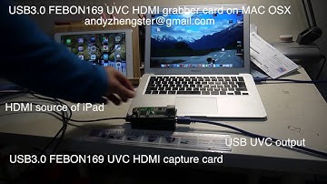 USB3.0 HDMI capture card work on MAC Macintosh without install driver.