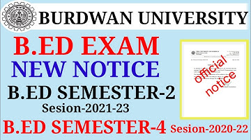 BURDWAN UNIVERSITY  SEM-4 AND SEM-2 EXAM IMPORTANT NOTICE || burdwan university UG exam notice