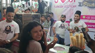 🎡Chirag delhi ka mela🎡# ice cream girl reaction