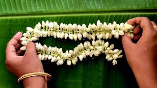 Traditional And Normal Method To Tie Jasmine Flower Malligai Poo Kattuvathu Yeppadi
