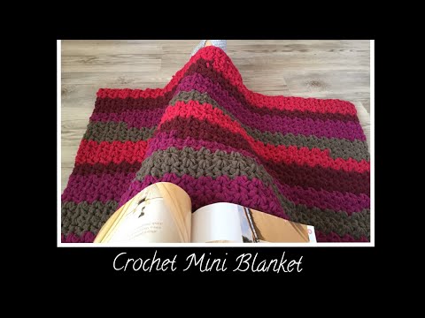 Crochet Mini Blanket/ 코바늘 미니 담요만들기-쉽고 빠르게 완성하는 담요.