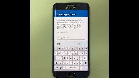 How to Bypass Samsung account lock / REACTIVATION lock on Samsung galaxy s6 ,s6 edge.android 6.0.1
