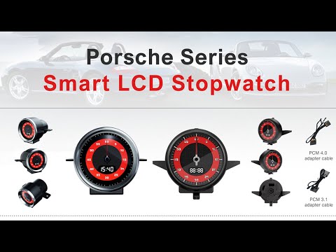 Sport Chrono Smart LCD Stopwatch Digital Clock Upgrade for Porsche Cayenne Macan Panamera 911 718