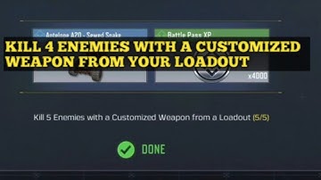 KILL 5 ENEMIES WITH A CUSTOMIZED WEAPON FROM YOUR LOADOUT SURVIVAL KIT SEASON 11 CALL OF DUTY MOBILE