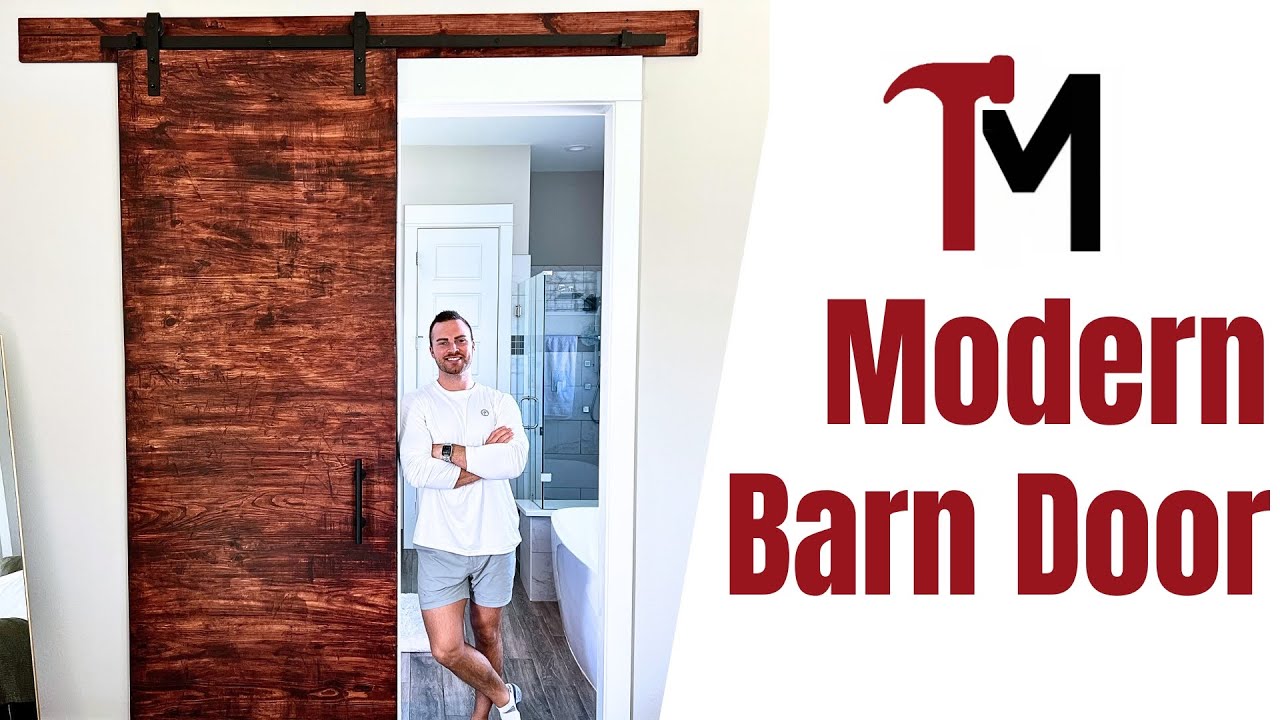 How to Build a Modern Sliding Barn Door Out of Solid Wood | Builds by ...