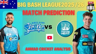 BBL PREDICTION 2025/26| ADELAIDE VS BRISBANE MATCH PREDICTION screenshot 1