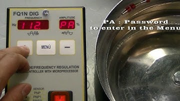 FQ1NDIG menu display (for electromagnetic feeders)