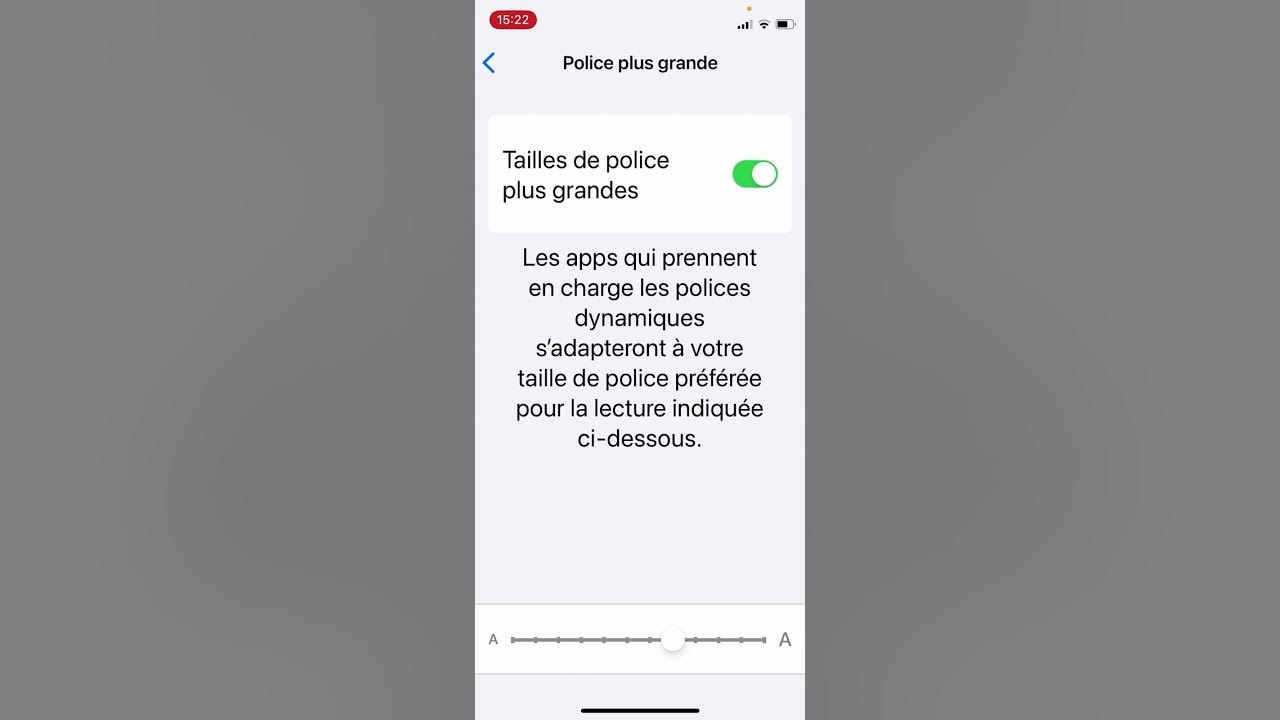 Comment modifier la taille de la police sur iPhone / iPad YouTube
