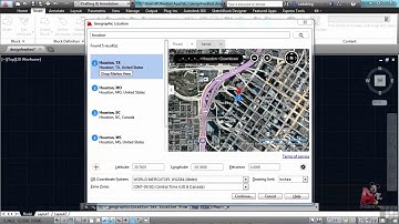 #5 - Geographic Location-Your Location and A Map From The Cloud | AutoCAD TUT