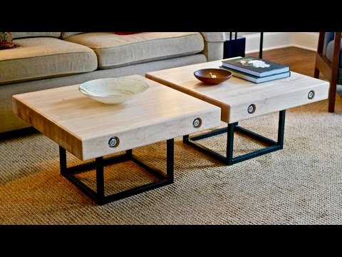 Modern Maple and Steel Coffee Table Part 1 | How To Build - Woodworking