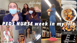 Peds Nurse First Full Work Week | skills day, tj’s haul + meal prep, 5 am wake-ups