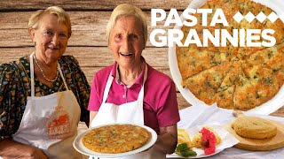 Double helpings of fried cheese deliciousness called Frico! | Pasta Grannies