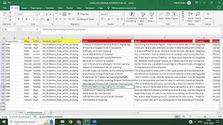 Qualitative Data Analysis: Line by Line Qualitative Data Analysis Excel