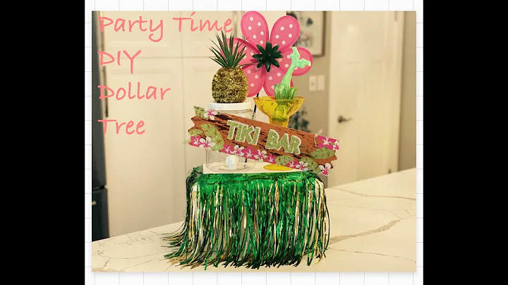 Tiki Luau Party DIY Dollar Tree, Fun Beverage Station