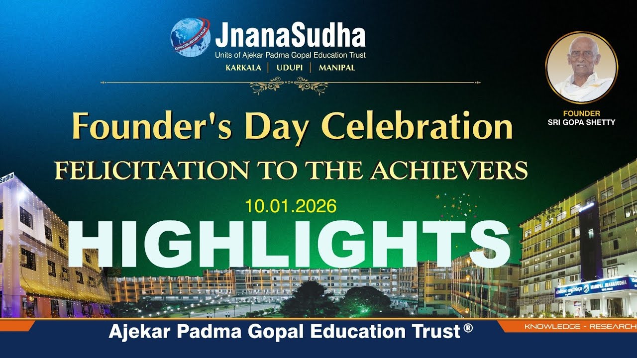 JnanaSudha Founder's Day Celebration | Felicitation phase 2 Highlights