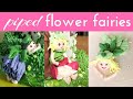 Relaxing cake decorating: Fairy house cake part 1 - piping tiny buttercream flower fairies