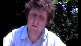 Tim Key practices his poetry in 2005