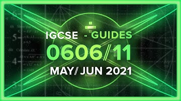 0606/11/MAY/JUN 2021 | Solution Guide