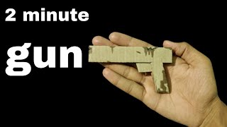 2 minutes - Origami gun with cardboard || how to make paper gun || paper gun