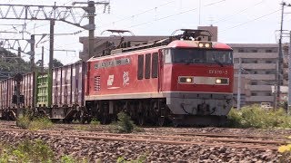 EF510牽引貨物列車4本　秋田・土崎駅　2019年9月25～26日