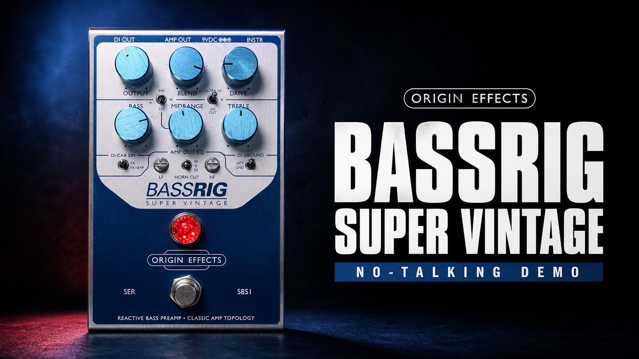 Origin Effects BassRig Super Vintage Bass Preamp/DI Demo | No