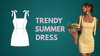 How to Draft a TRENDY Summer Dress | Summer Dress Pattern Tutorial