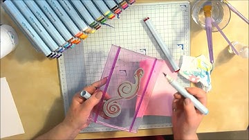 Spectrum Noir Aqua Markers - stamping technique