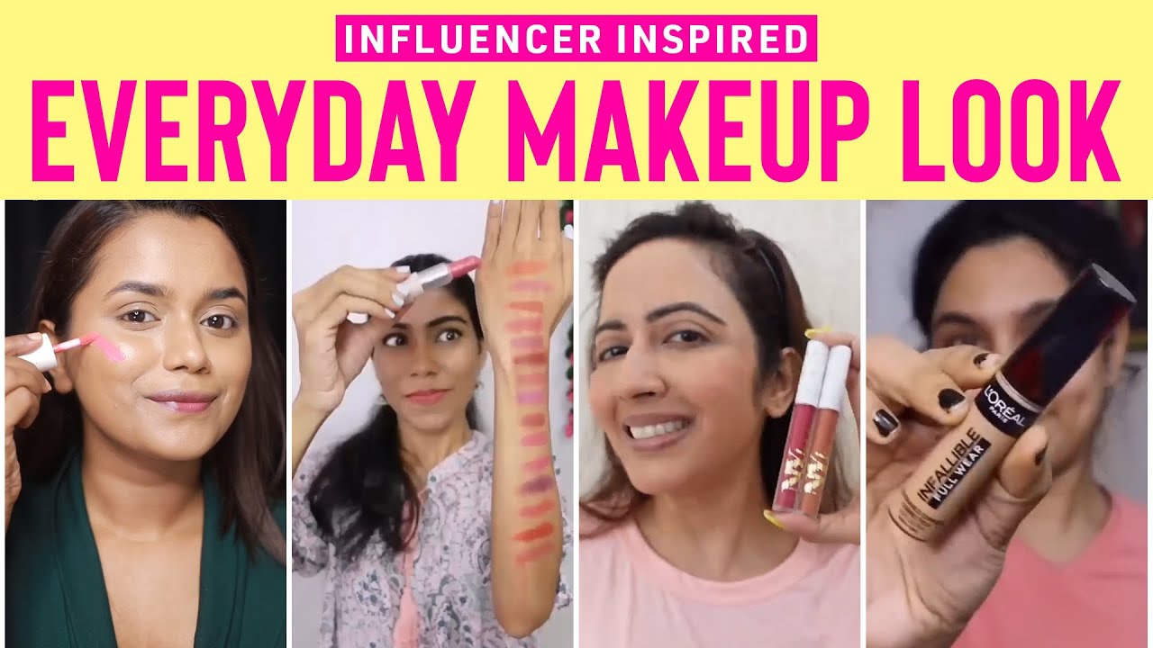 5 Minute EASY Everyday Makeup Look From Your Favourite Influencers ...