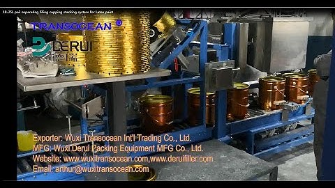 Automatic latex paint filling machine