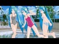 MMDモデル配布 Lat式ミク水着改変ワンピース モデル HD 1080