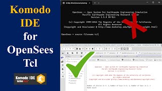 Komodo IDE for OpenSees Tcl