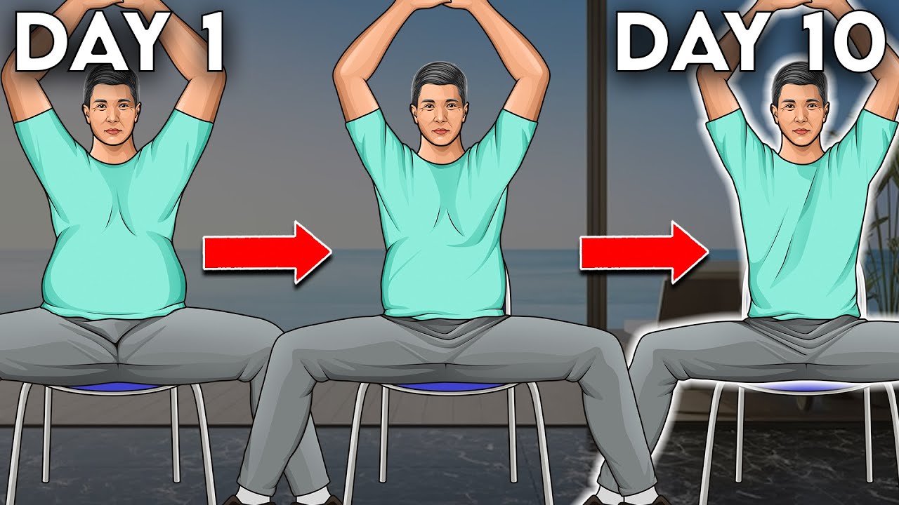5 Min 5 Chair Cardio Exercises For 5kg Weight Loss!