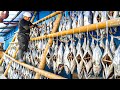 Japanese hardest food of tuna  traditional smoked tuna production process  tuna processing